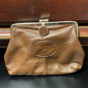 RGA vintage Brown Leather change purse
